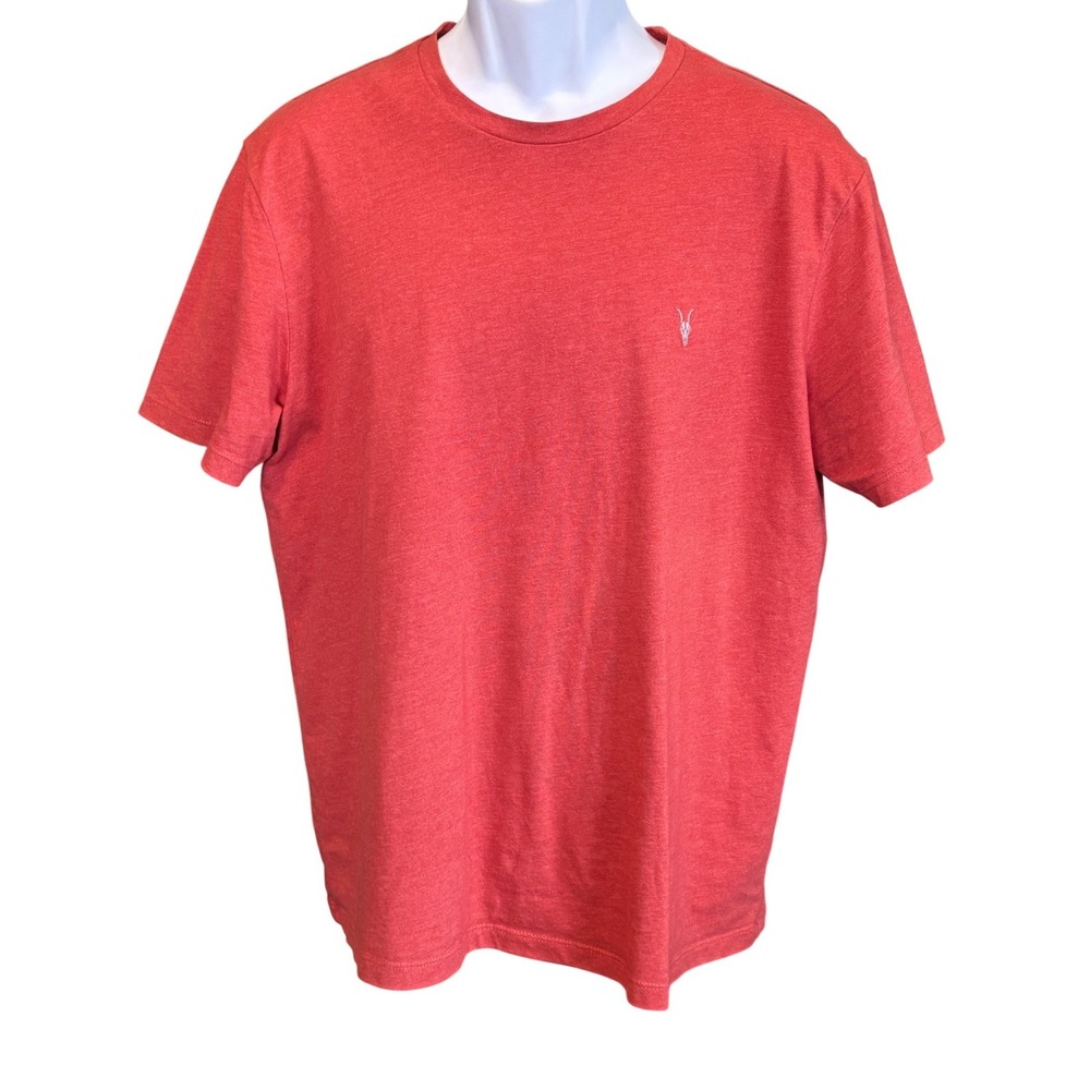 AllSaints Brace Short Sleeve Crew Neck Tshirt, XL, Rust/Dark Orange, Regular Fit